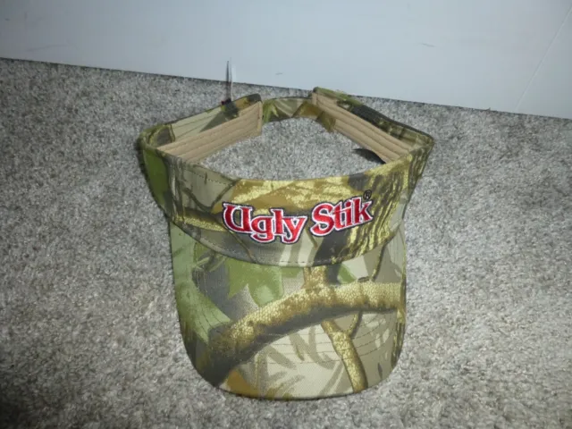 Ugly Stik Hat Mens Adjustable Brown Strap Back Dad Cap Distressed Fishing  Rods