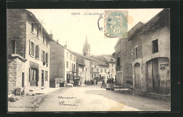CPA Trept, La Grand´ Rue 1905