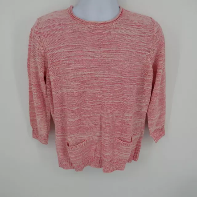 Chaps Women's Natural Red 3/4 Sleeve Sweater Size XL NWT $59