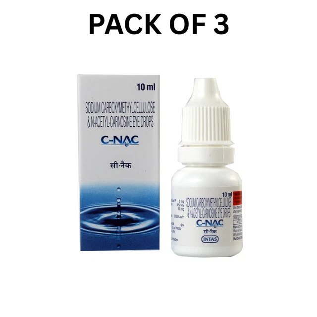 Pack De 3 Gouttes Oculaires C-NAC à La N-Acétyl-Carnosine - Soin Des Yeux, Anti-Sécheresse, Neuf