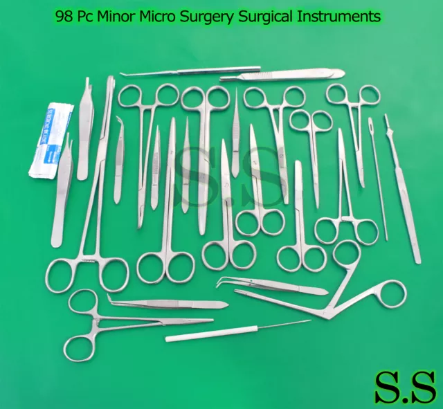 98 Pc Minor Micro Surgery Surgical Veterinary Dental Instruments Student Ds-863