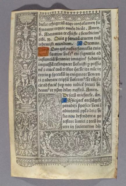 Vostre Leaf Book of Hours 1507 Stundenbuchblatt Pergament vellum Parchment 2