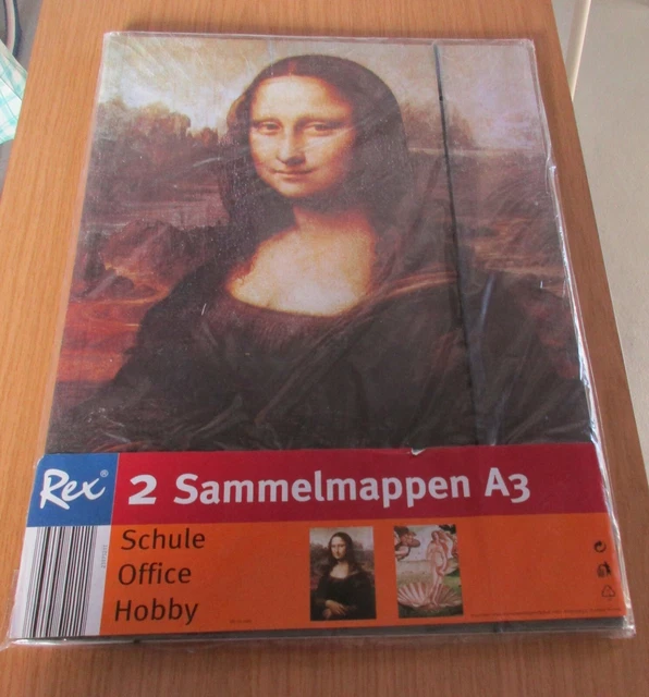 Sammelmappen DIN A 3 Motiv "Venus von Botticelli und Mona Lisa"