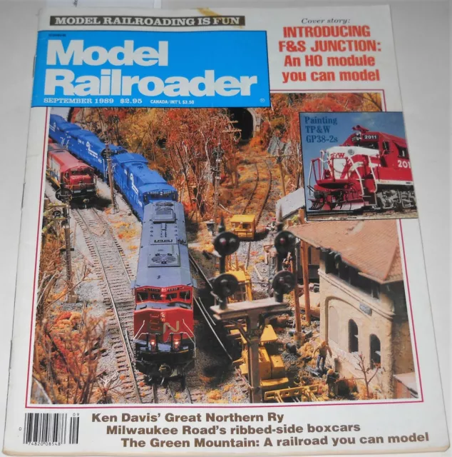 Model Railroader Magazine September 1989 Introducing F&S Junction