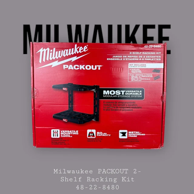 MILWAUKEE PACKOUT 2-SHELF Racking Kit 48-22-8480 $134.97 - PicClick