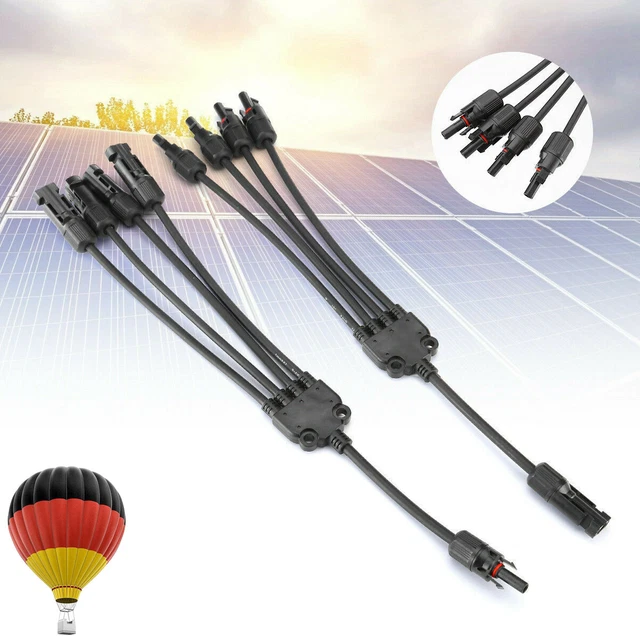 Y-4 fach Solarstecker PV Stecker Verteiler Buchse Kupplung PV für Solarpanel