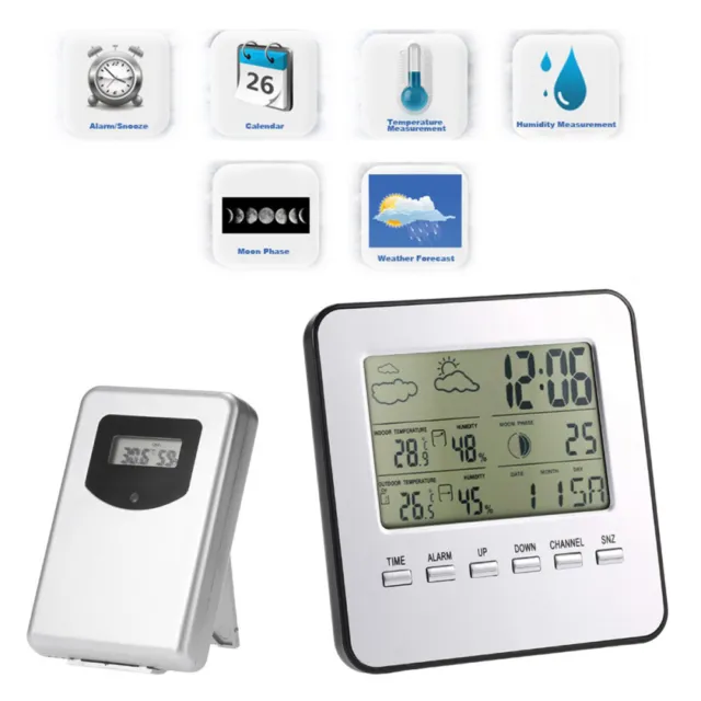 BAYGA Indoor Outdoor Thermometer Wireless Digital Hygrometer, High