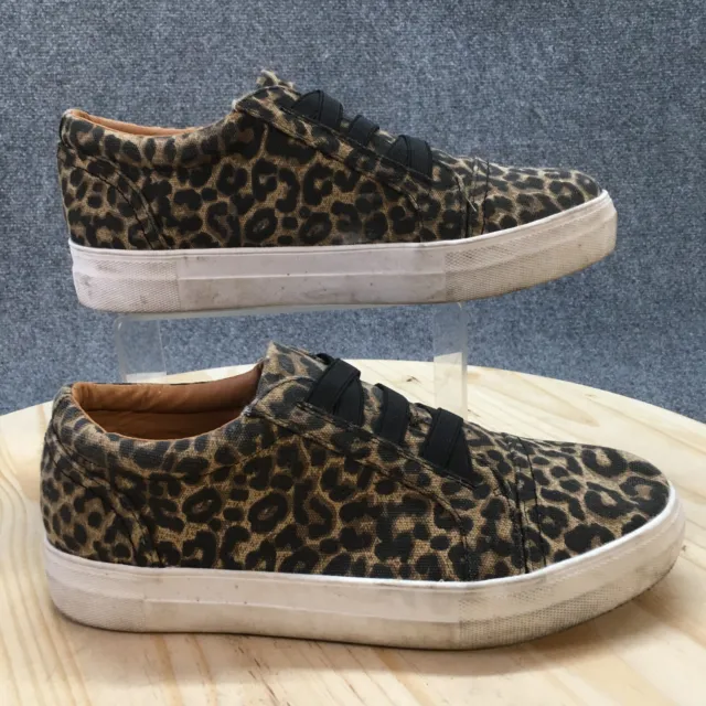 Dolce Vita Shoes Womens 11 Roper Slip On Sneakers Brown Black Leopard Print Low
