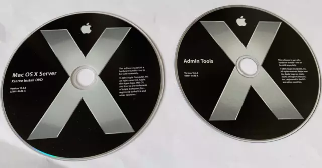 Apple Mac OS X Server 10.4.3 - Install DVD + Admin Tools von 2005   Software