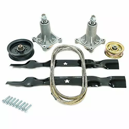 42" Mower Deck Rebuild Kit Spindles Blades Belt Idlers Replacement for Sears Cra