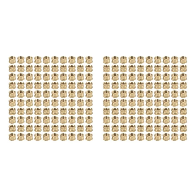 Filettatura Femmina M3 x 3mm Filettatura Ottone Zigrinata Inserto Filettato4852