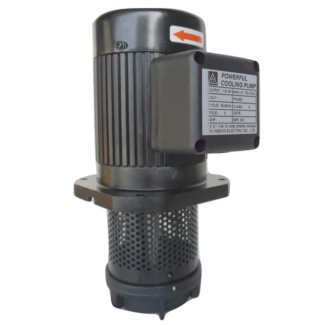 1/8 HP  Coolant Pump shaft 100mm 8180, 1 Phase 120/240V bore NPT 1/2", Machining