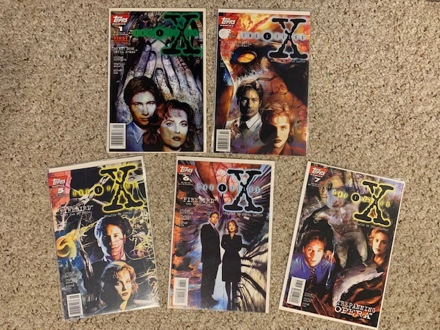The X-Files #1, 2, 5, 6, 7 book Lot -  Topps Comics 1995 NM condition.  See pics