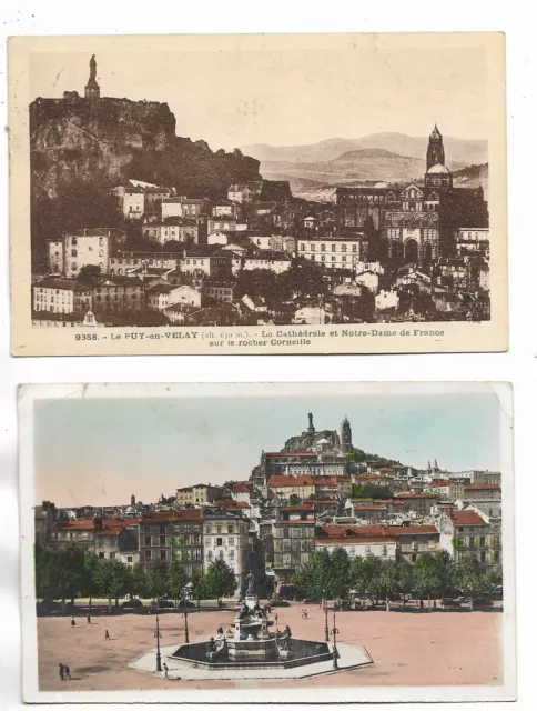 43 - Lot de 2 cartes postales différentes de " LE PUY-en-VELAY " ( Hte-Loire )