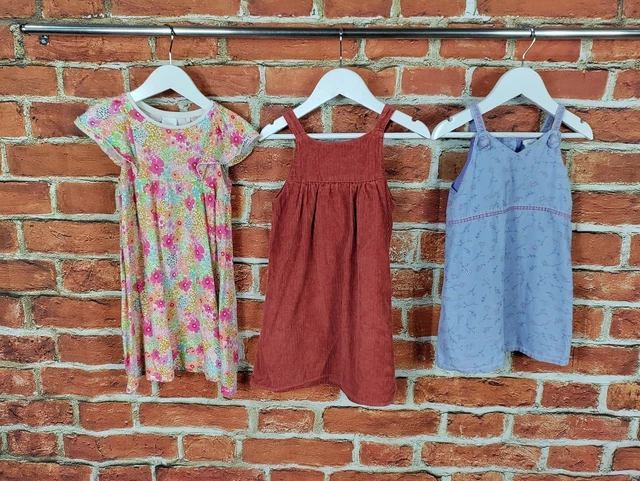 Girls Bundle Age 2-3 Years Next M&S Pinafore Dress Corduroy Floral Flowers 98Cm