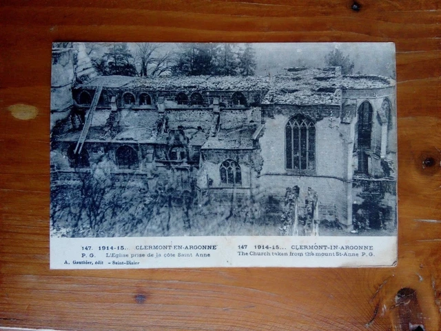 Cpa 55 clermont en argonne l église prise de la côte saint anne