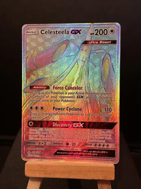 Celesteela GX 228/214 Rainbow Secret Rare Pokemon Card Near Mint