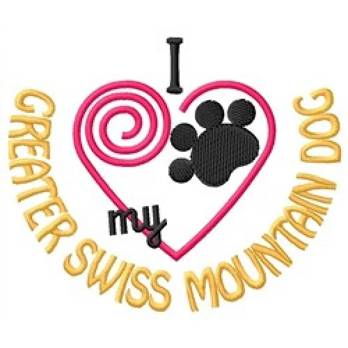 I "Heart" My Greater Swiss Mountain Dog Long-Sleeved T-Shirt 1438-2 Size S - XXL