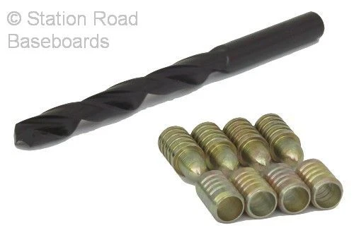 4 X MODEL Railway Train Baseboard Dowels & Drill Alignment Joiner ...