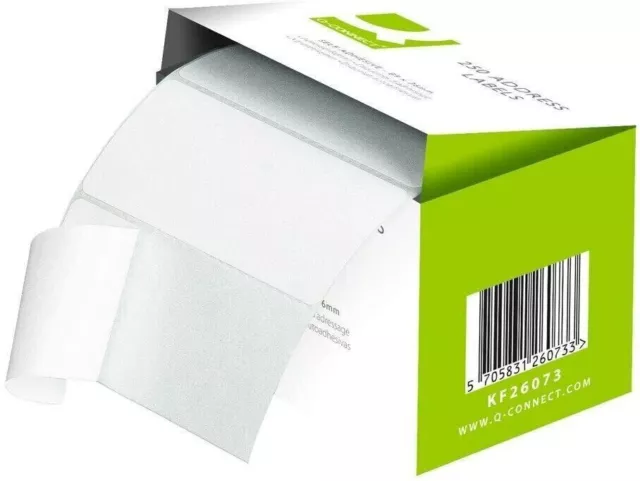 250 Self Adhesive White address Postage Label Roll Sticky 89x36mm FREE DELIVERY!