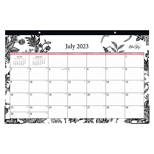 BLUE SKY 20232024 Academic Year Monthly Desk Pad Calendar, 17" x