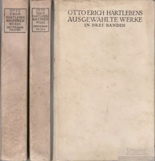 Buch: Ausgewählte Werke in drei Bänden, Hartleben, Otto Erich. 3 Bände, 1 214288