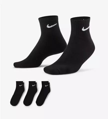 Nike Calze Everyday  (3 paia), Unisex - 010 (Nero/Bianco)