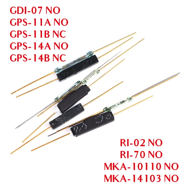 Inductive Reed Switch REED SWITCH NORMALLY Open/Closed Magnetic Induction door Switch Glass ...