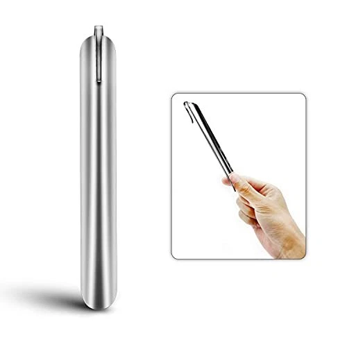 Crumb Sweeper - Stainless Steel Waiter's Table Scraper with Storage Clip Holder
