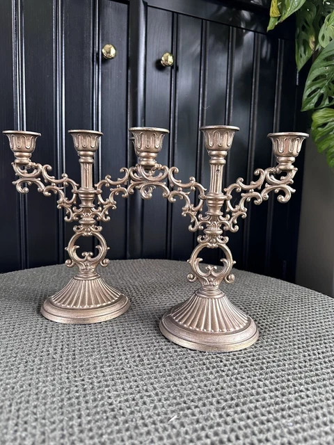 Paire de Chandeliers GADA en laiton