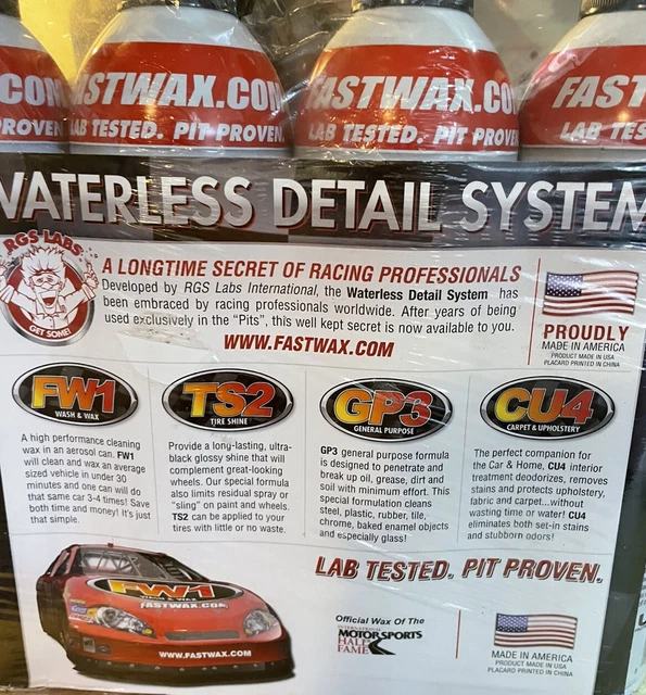 4 PACK RGS Labs Waterless Detail System Wash Fast Wax FW1 TS2 GP3 CU4
