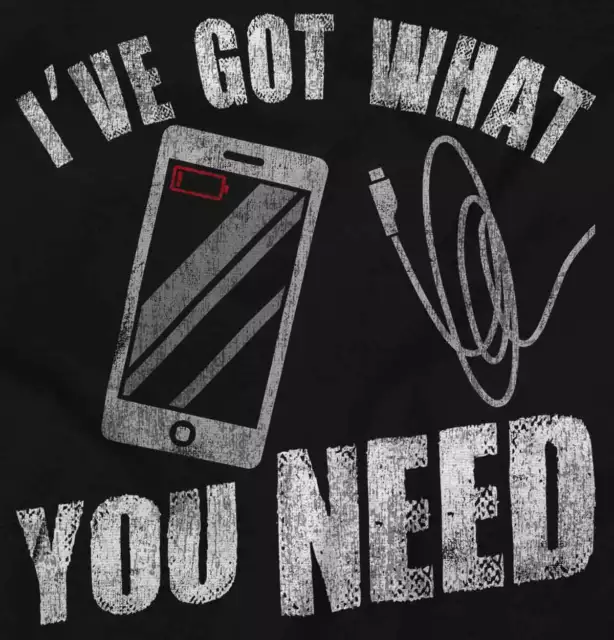 Got What You Need Cell Phone Charger Humor Mens V Neck Short Sleeve T Shirts 2