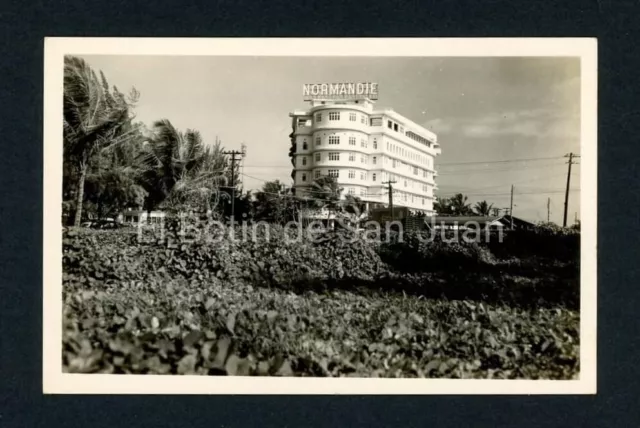 VTG RPPC POSTCARD / NORMANDIE HOTEL / SAN JUAN PUERTO RICO 1940's #1