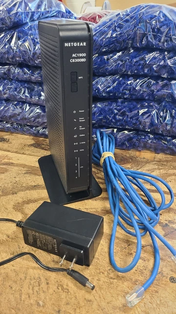 NETGEAR C6300BD- DOCSIS 3.0 AC1900 Data Cable WiFi Modem + PS + 6ft ETH Cable