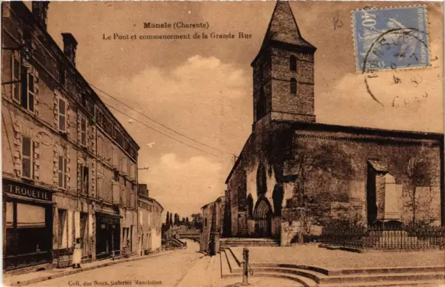 CPA MANSLE - Le Pont et commenéement de la Grande Rue (654674)