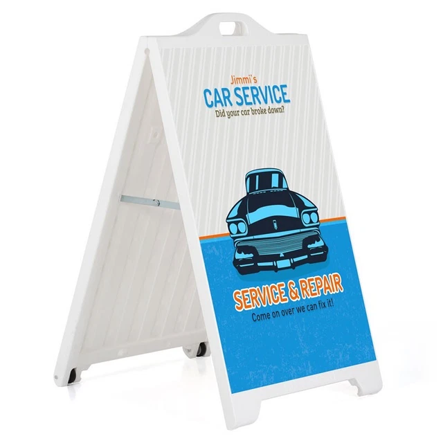 24×36 SignPro Sidewalk Sign for Posters / White / A Board / Double Sided