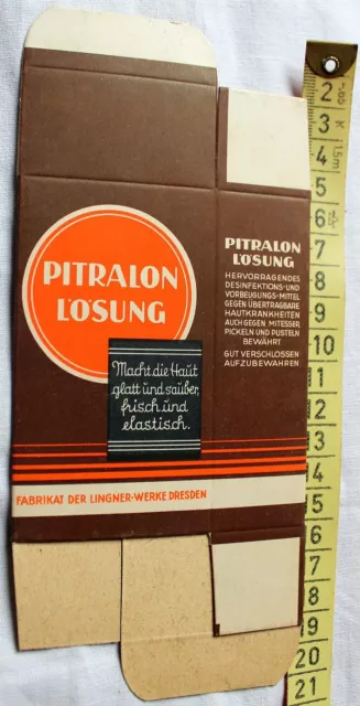 Alte Werbeschachtel Pitralonlösung von ca.1930