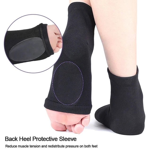 Almohadilla de talón Gel Calcetines Protectores Talón trasero Manga Talón Protectores