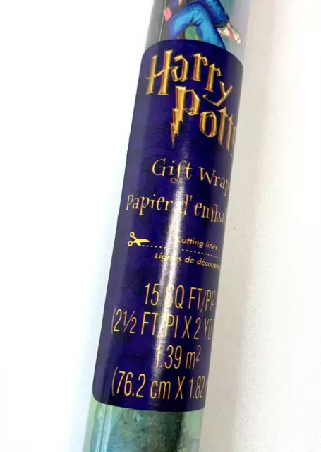 Harry Potter Houses Stripes Gift Wrapping Paper 2 Yard FOLDED Decoupage  Crests