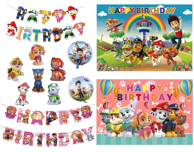 PAW PATROL BALLOONS Banner Backdrop foil balloons Kids Birthday Party