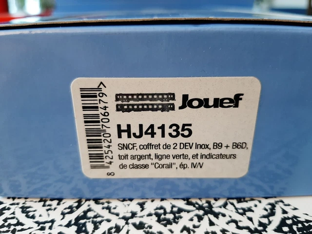 JOUEF HO coffret de 3 voitures voyageurs DEV Inox SNCF