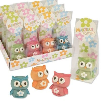 Gufi marzapane in quattro colori - 4 pezzi da 23 g (100 g = 14,12 €)