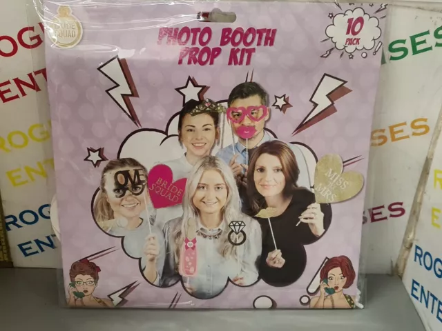 Pack Of 10 Hen Party Wedding Bridal Shower Selfie Photo Booth Props - NEW