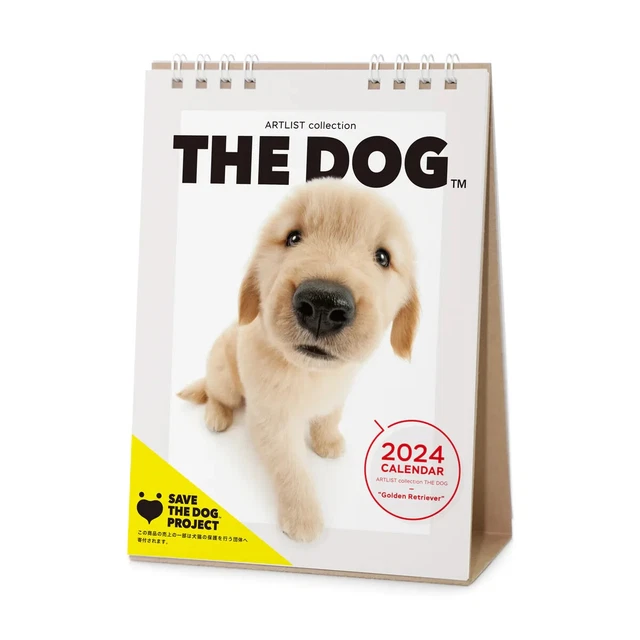 PSL THE DOG 2024 Calendar Desktop Size (Golden Retriever) With Original