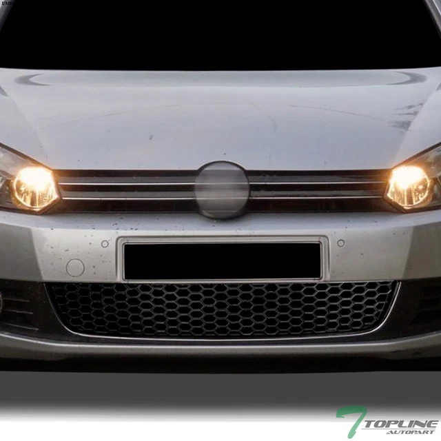 Topline For 2010-2014 VW Golf Mk6 Honeycomb Mesh Lower Bumper Grille - Matte Blk