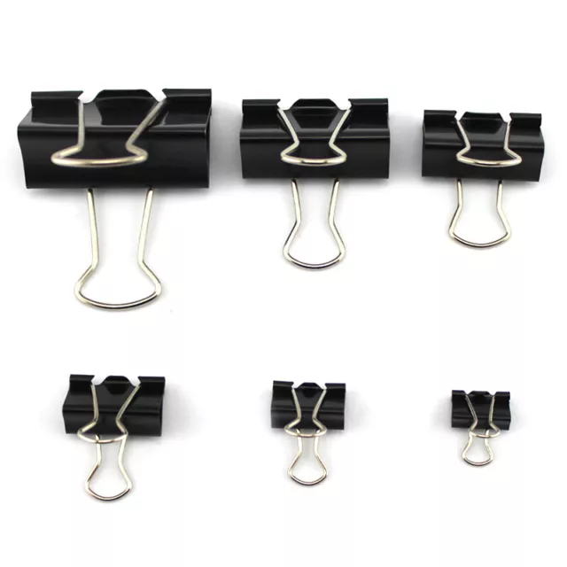 Bulldog Foldback Letter Clips Metal Paper Grip Receipt Filing Binding 15mm-51mm 2