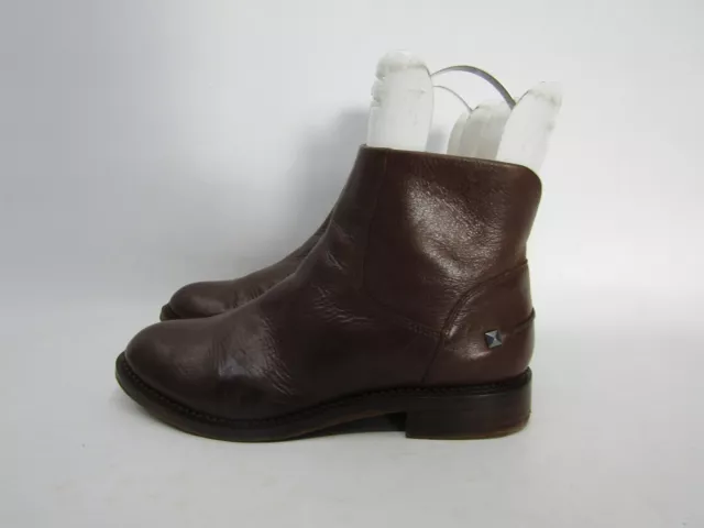 Franco Sarto Womens Size 7 M Brown Leather Zip Ankle Fashion Boots Booties