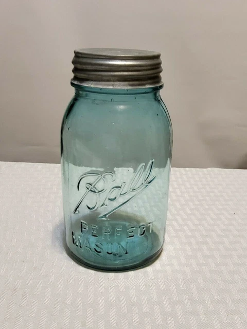 Ball Mason Blue Jar with zinc Lid, #1