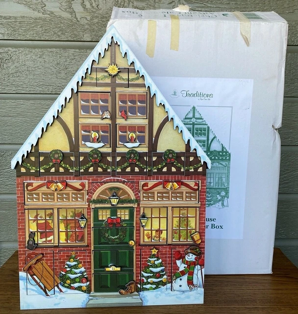 VINTAGE BYERS CHOICE Traditions Christmas House Advent Calendar Large