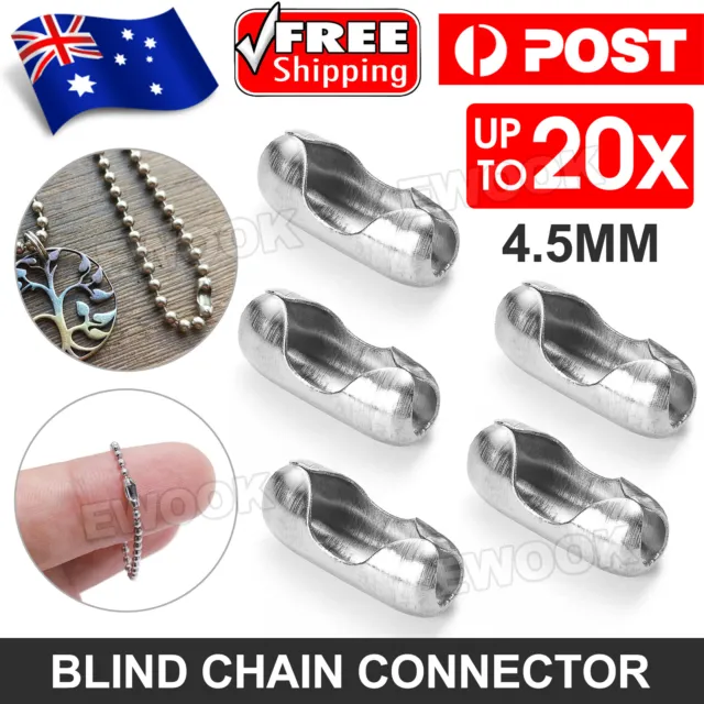 UP 20x Roller Blind Ball Chain Cord Connector Joiner Vertical Roman Holland Part